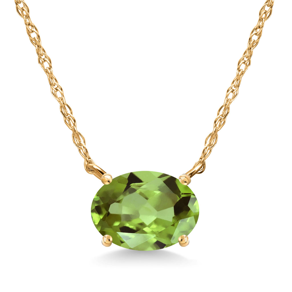 Peridot - August_Pendant in 14K Yellow Gold