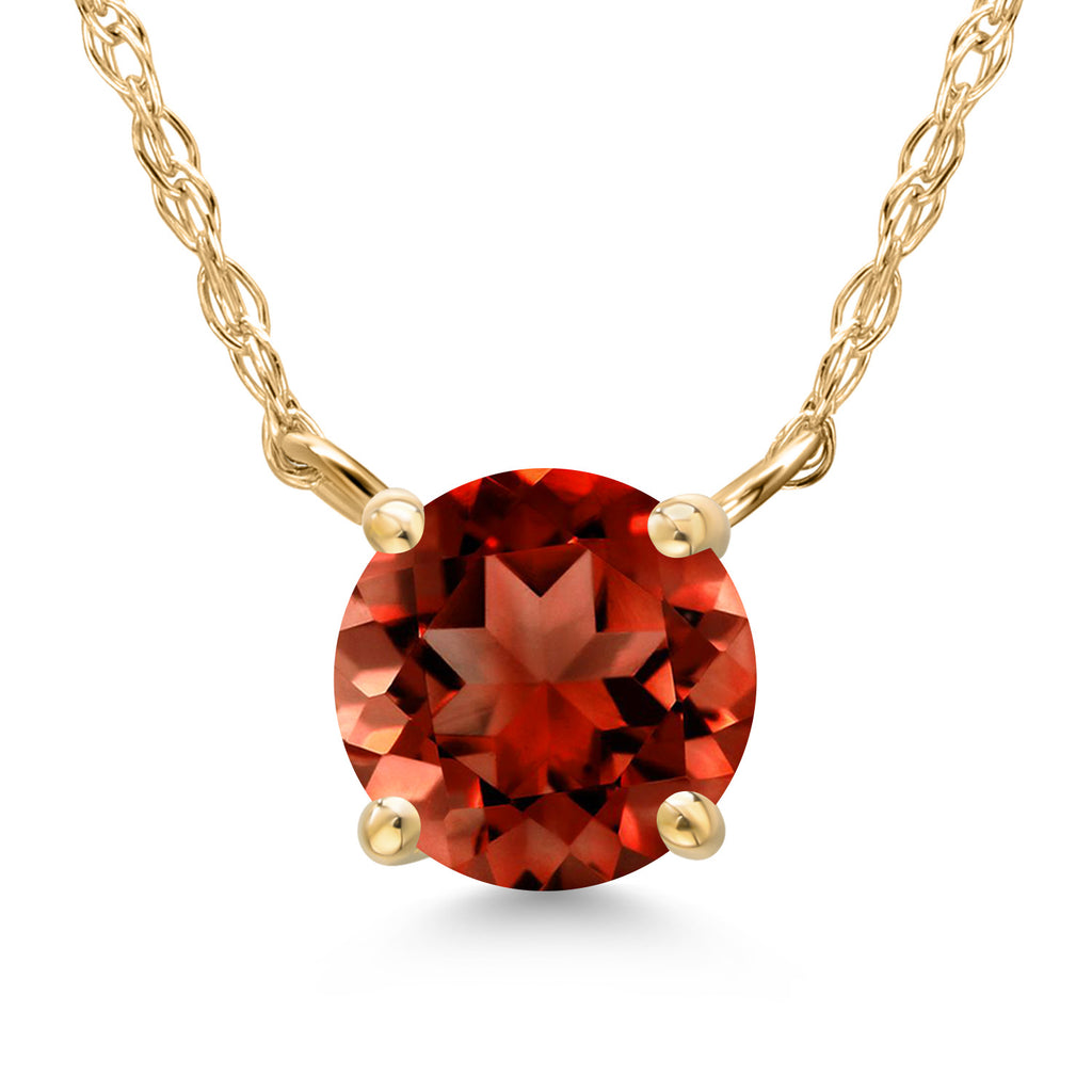 Garnet - January_Pendant in 14K Yellow Gold