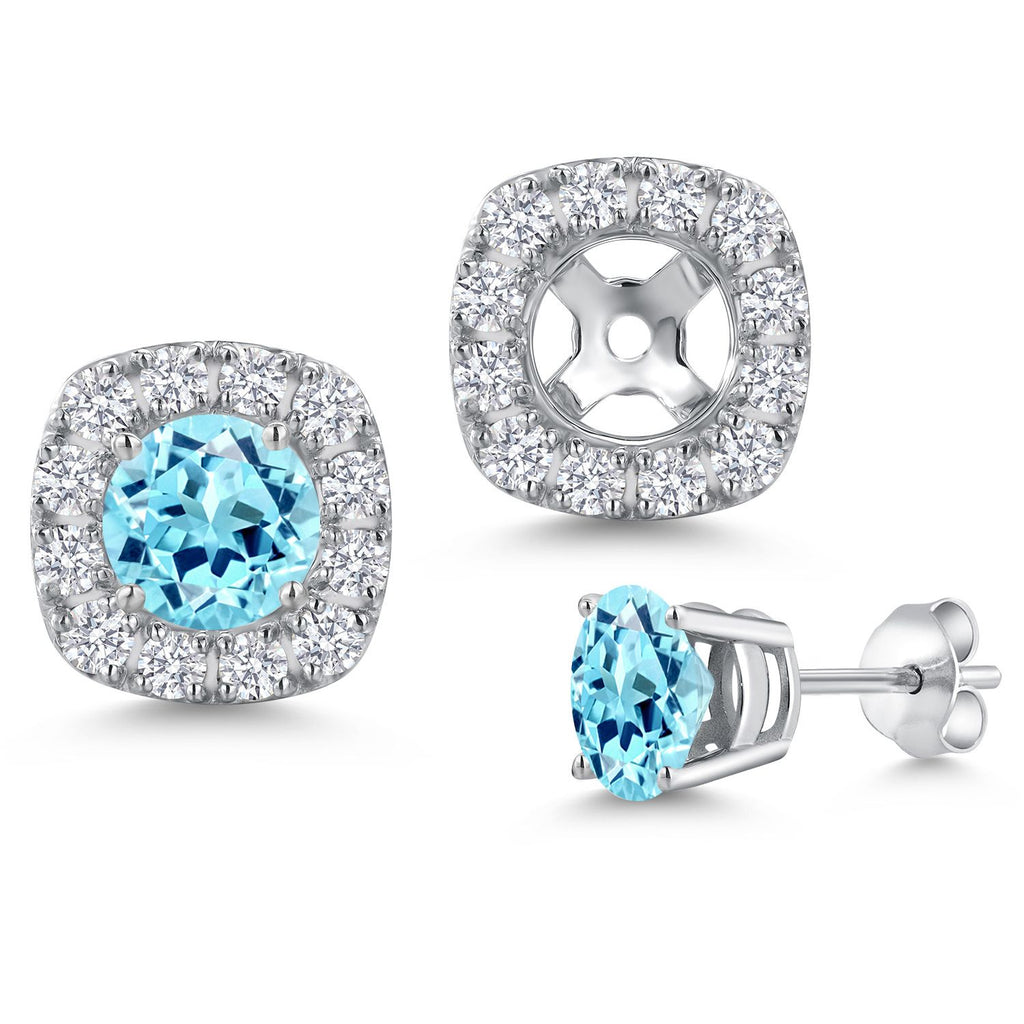 Apatite_Earrings in 14K White Gold