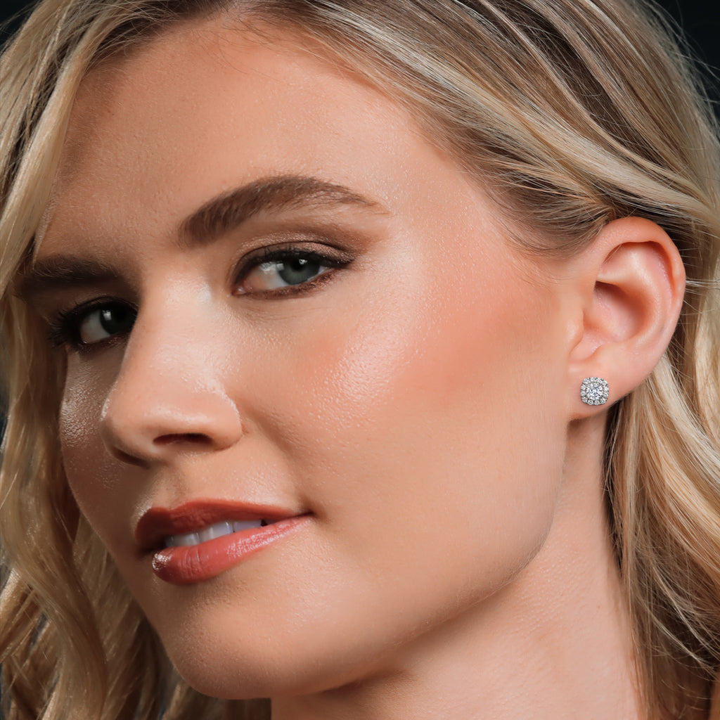 White Lab Grown Diamond - April_Earrings in 14K White Gold