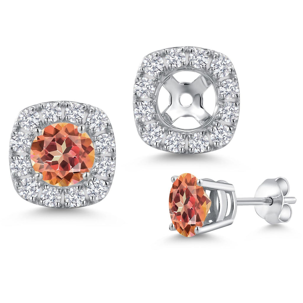 Ecstasy Mystic Topaz_Earrings in 14K White Gold