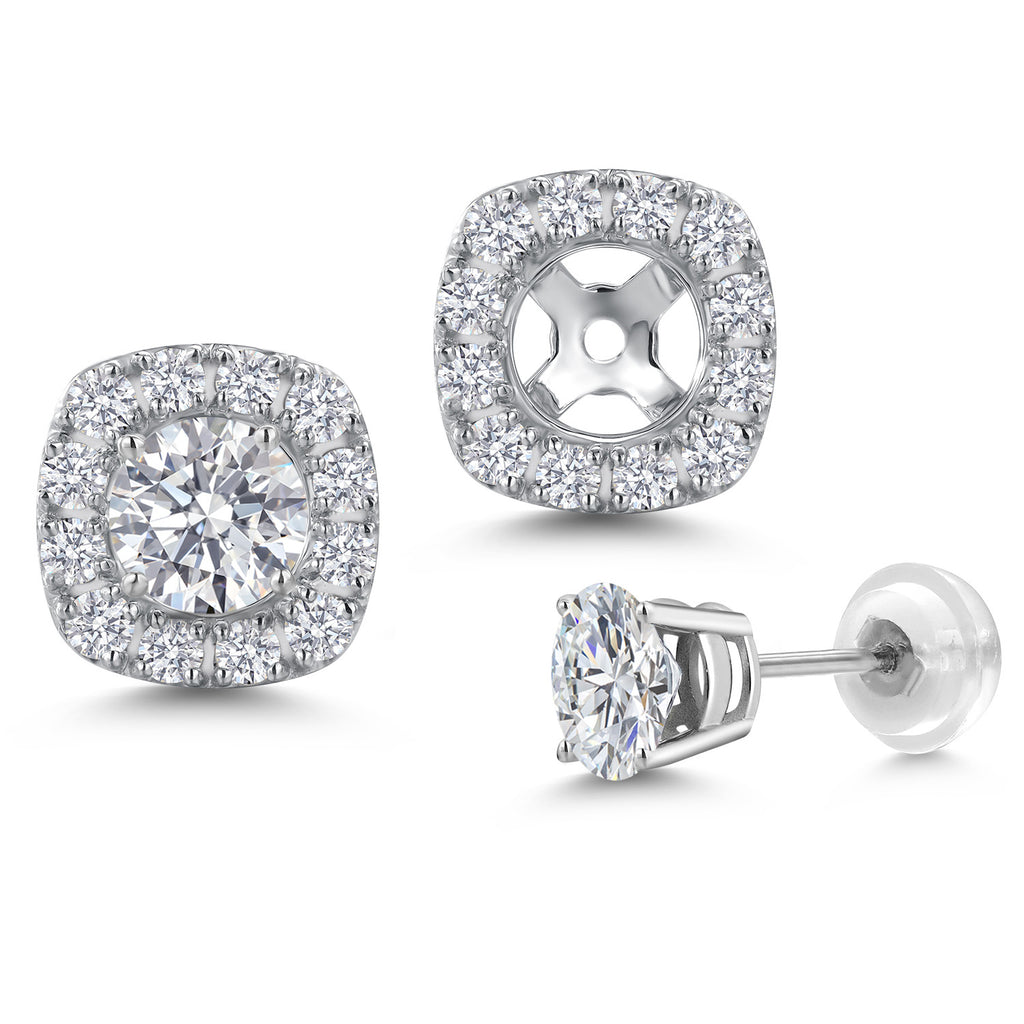 White Lab Grown Diamond - April_Earrings in 14K White Gold