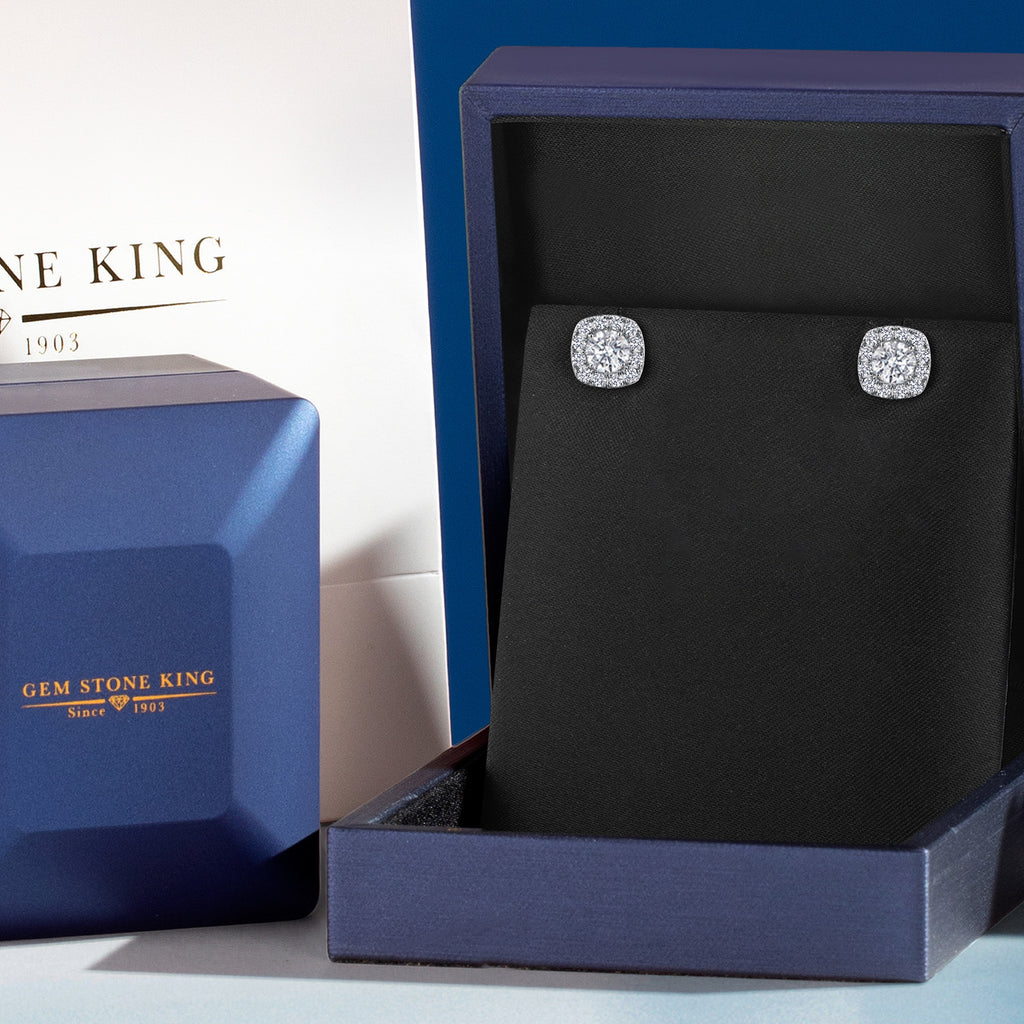 White Lab Grown Diamond - April_Earrings in 14K White Gold