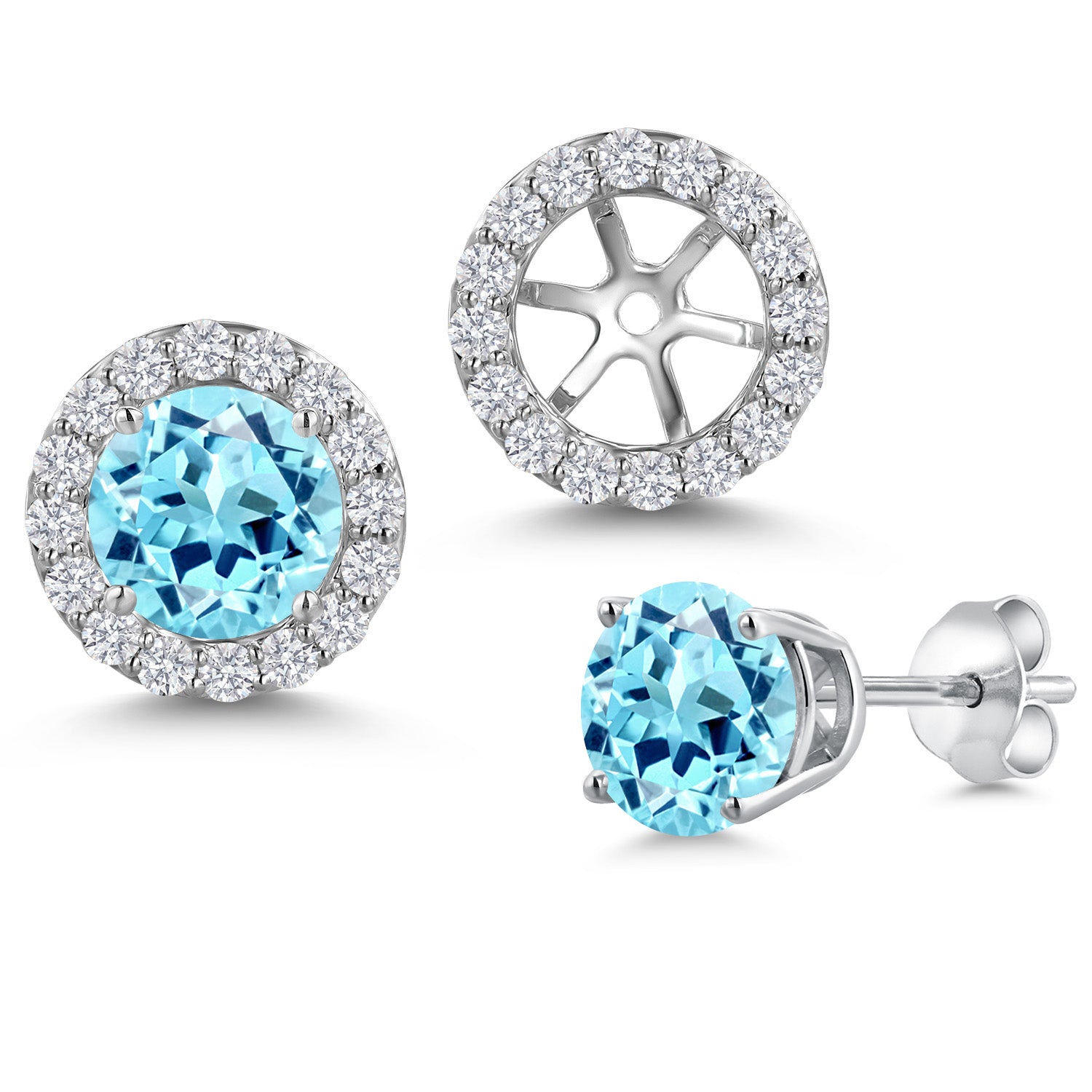 Apatite_Earrings in 14K White Gold