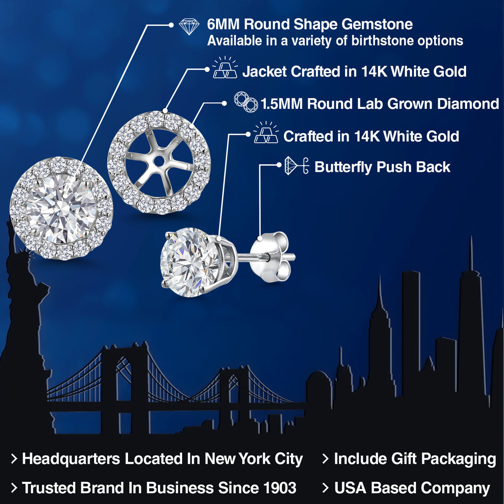 Earrings in 14K White Gold