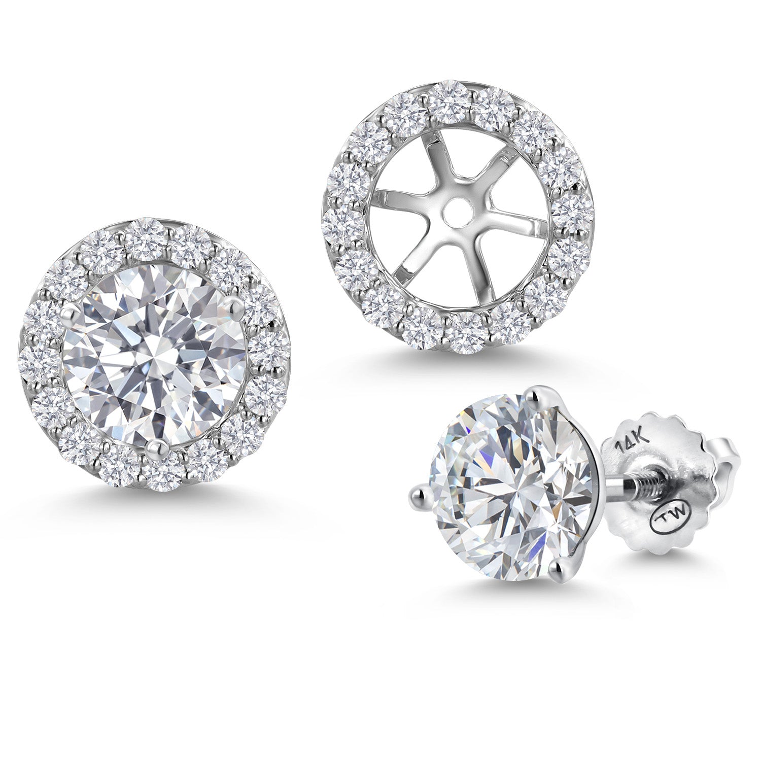 Earrings in 14K White Gold