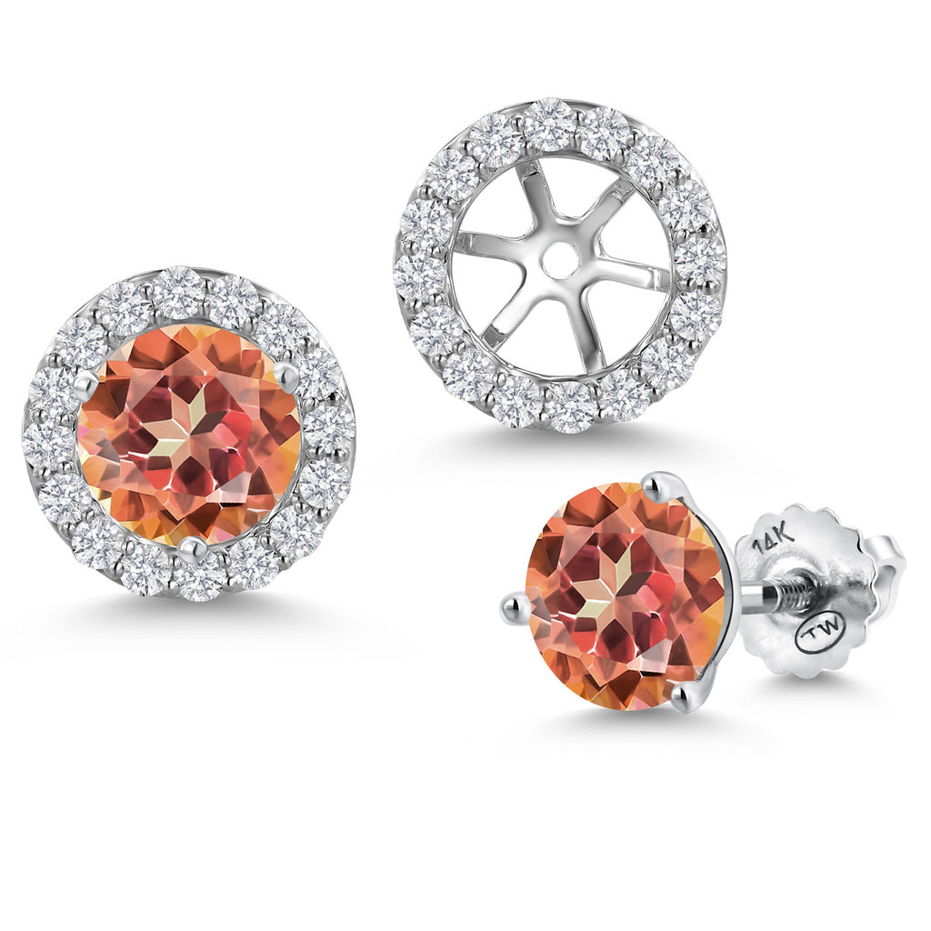 Ecstasy Mystic Topaz_Earrings in 14K White Gold