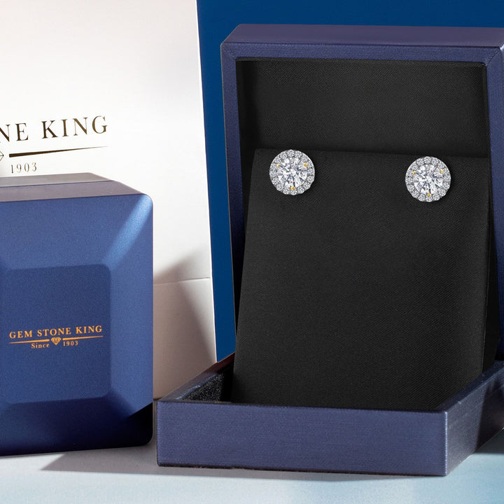White Lab Grown Diamond - April_Earrings in 14K Two Tone Gold