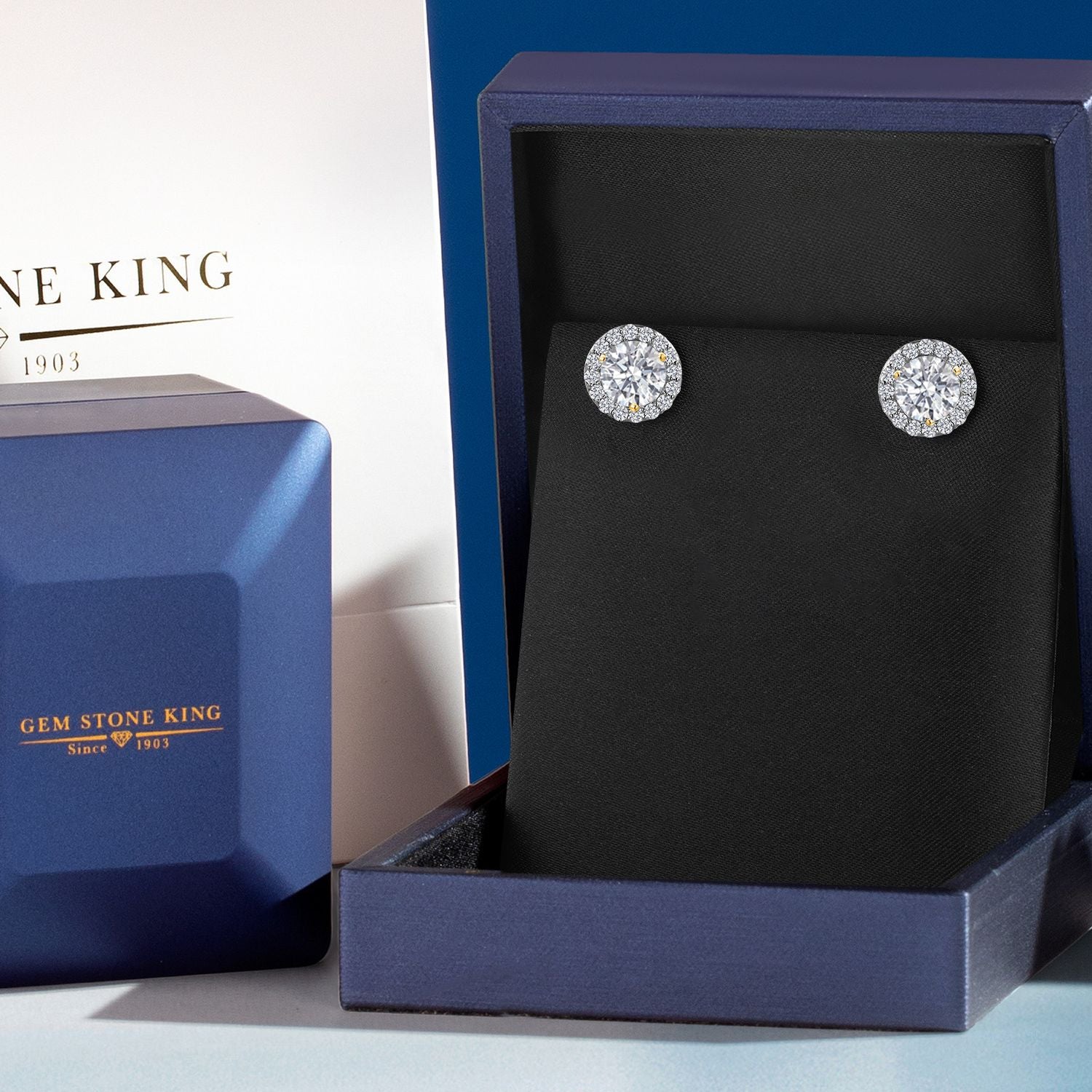 Earrings in 14K Two Tone Gold