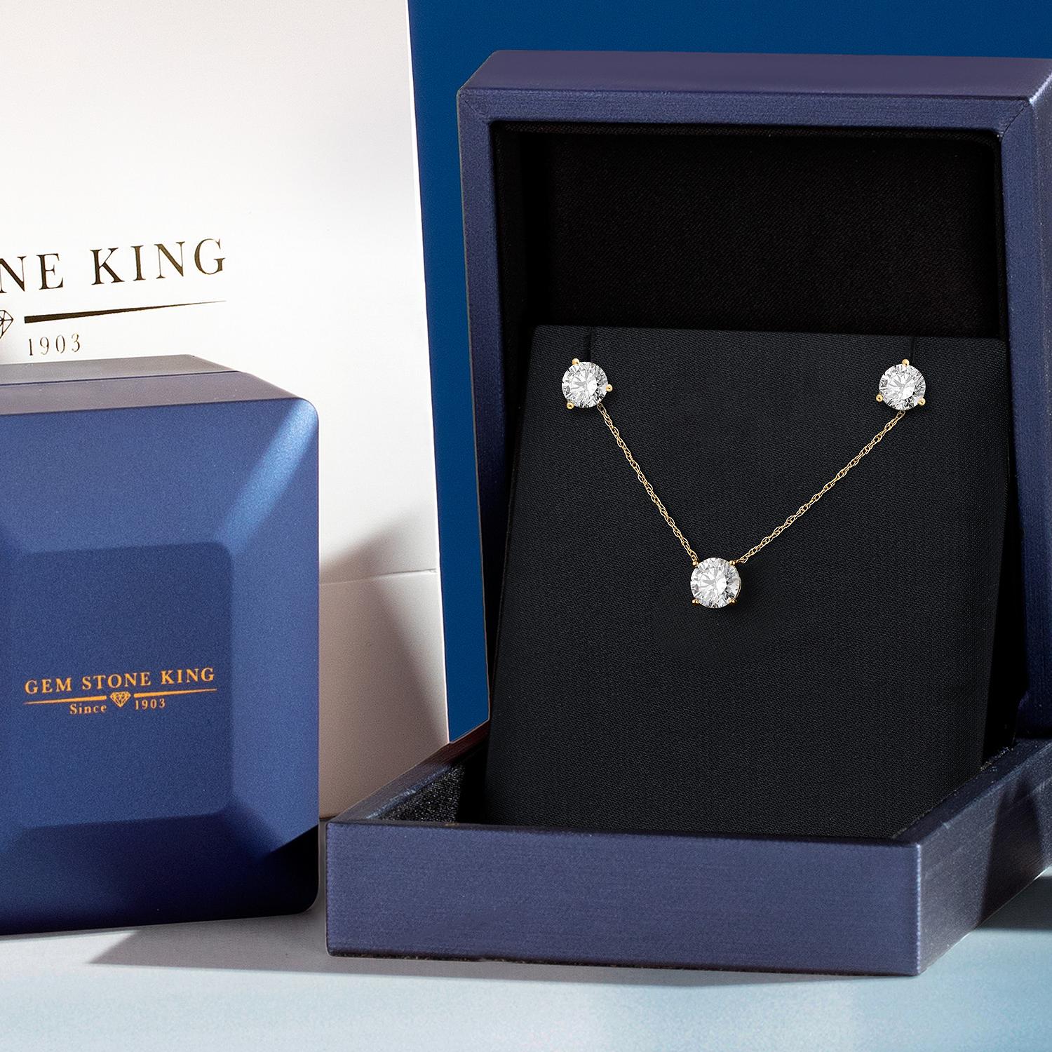 Pendant Earrings Set in 14K Yellow Gold