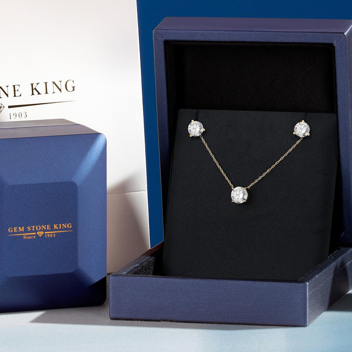 Pendant Earrings Set in 14K Yellow Gold