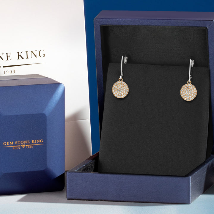 Earrings in 925 Sterling Silver and 10K Yellow Gold