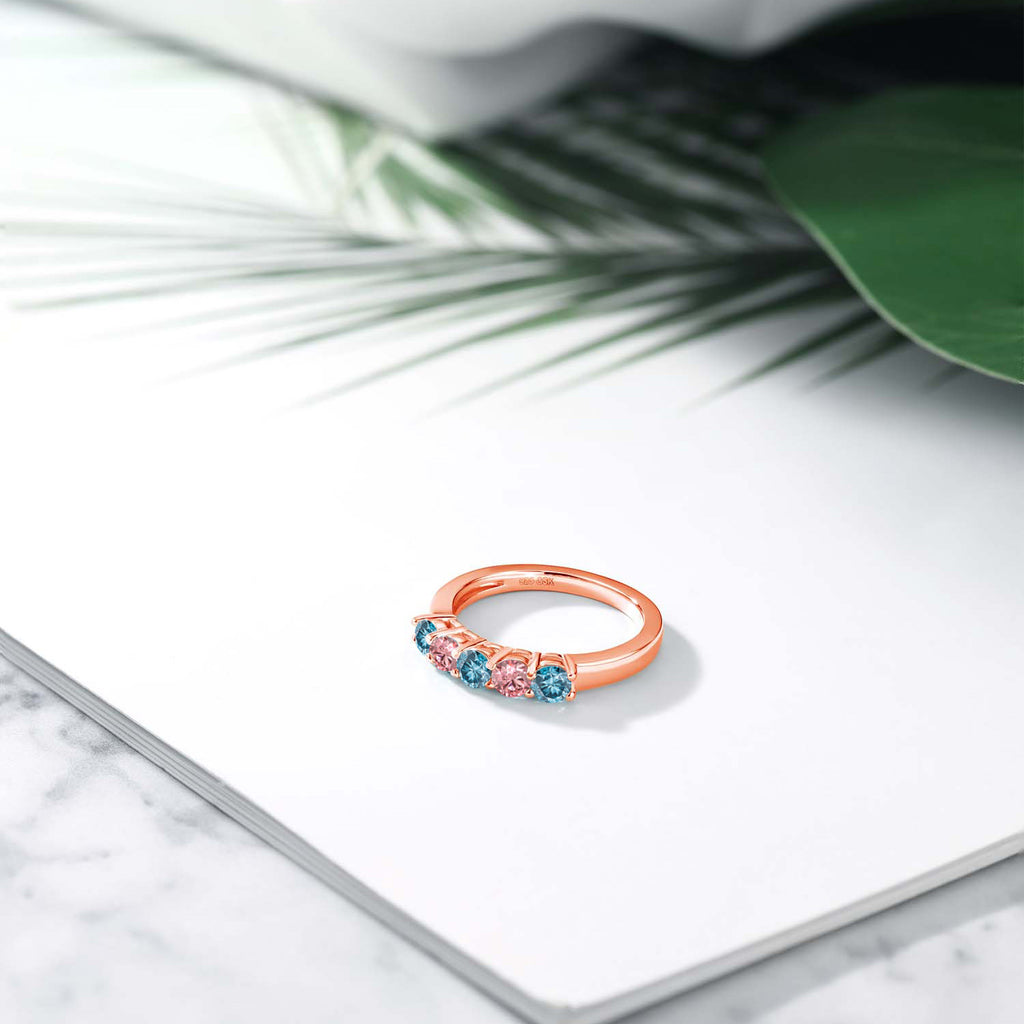 Ring in 925 Rose Gold Plated Silver