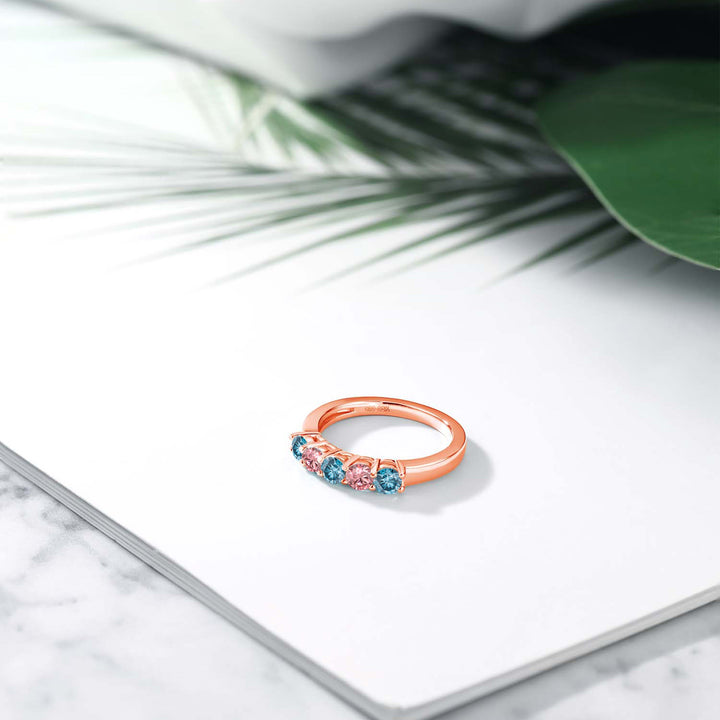 Ring in 925 Rose Gold Plated Silver