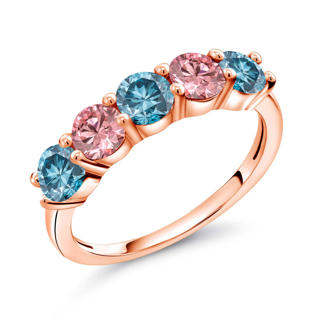 6_Ring in 925 Rose Gold Plated Silver