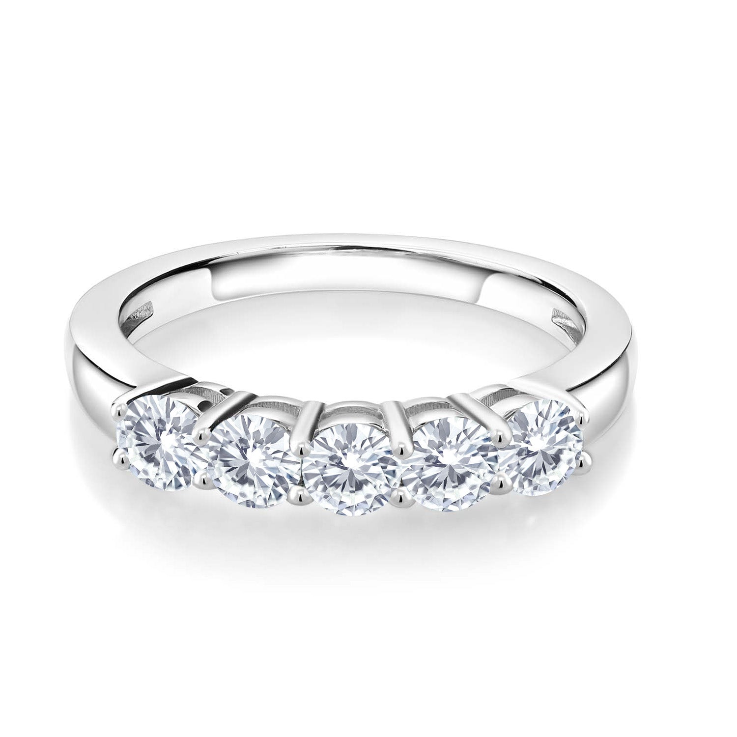Moissanite_7_Ring in 925 Sterling Silver