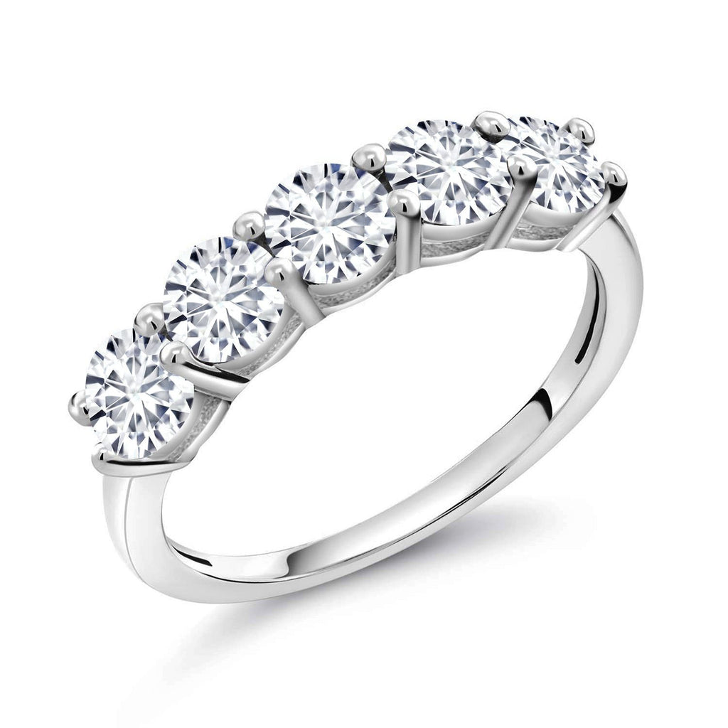 White Lab Grown Diamond - April_8_Ring in 925 Sterling Silver