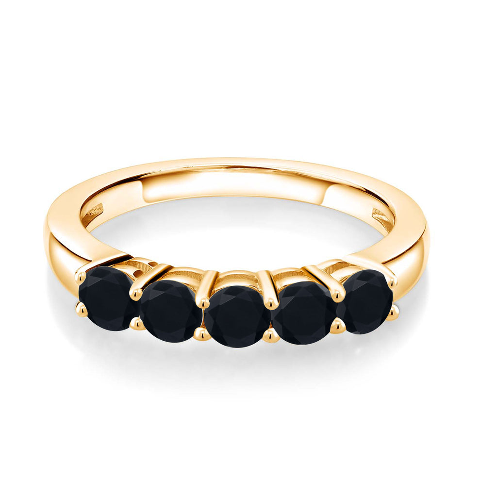 Onyx - December_7_Ring in 925 Yellow Gold Plated Silver