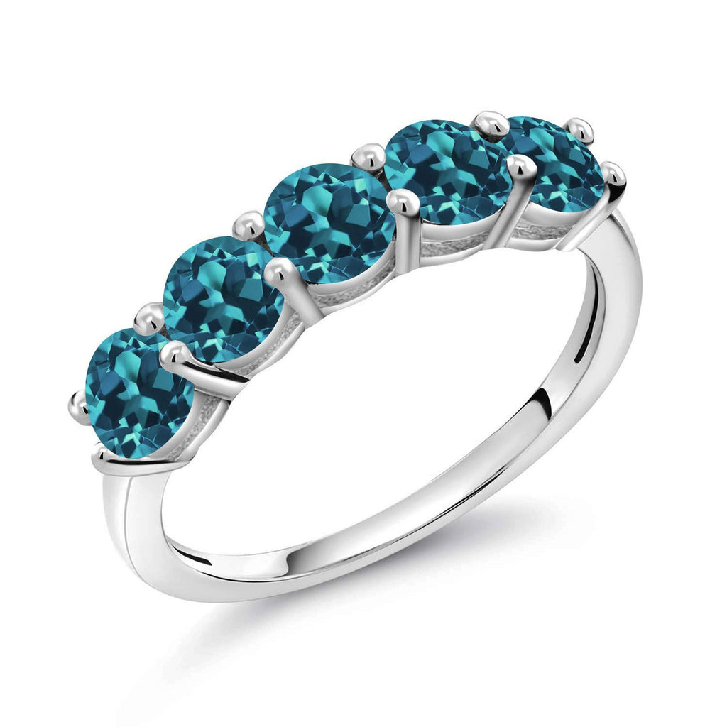 London Blue Topaz - November_7_Ring in 925 Sterling Silver
