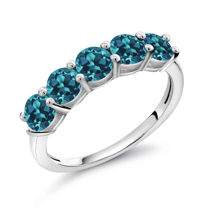 London Blue Topaz - November_9_Ring in 925 Sterling Silver
