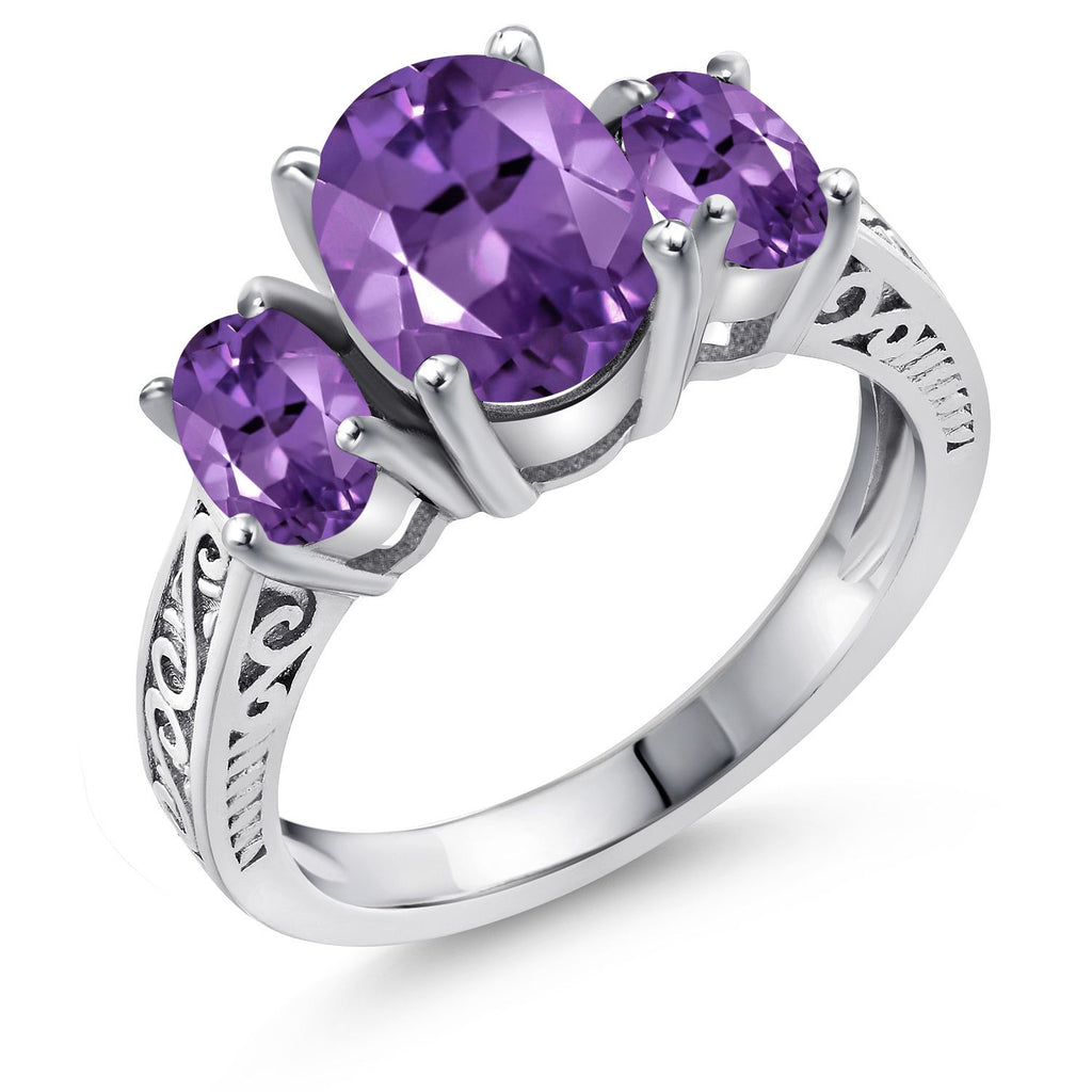 Amethyst - February_8_Ring in 925 Sterling Silver