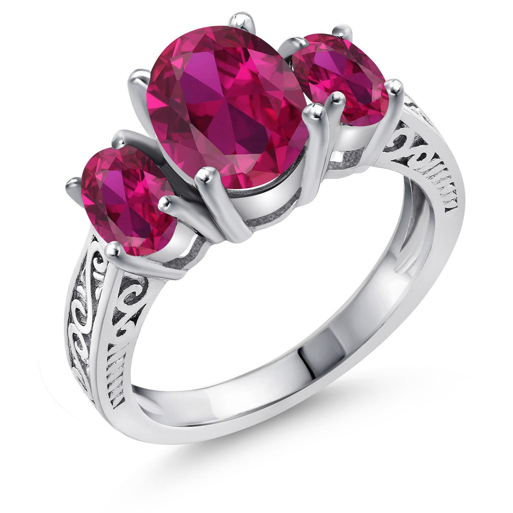 Created Ruby - July_9_Ring in 925 Sterling Silver