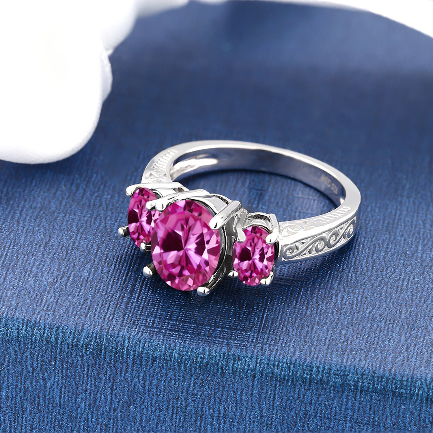 Pink Created Sapphire - September