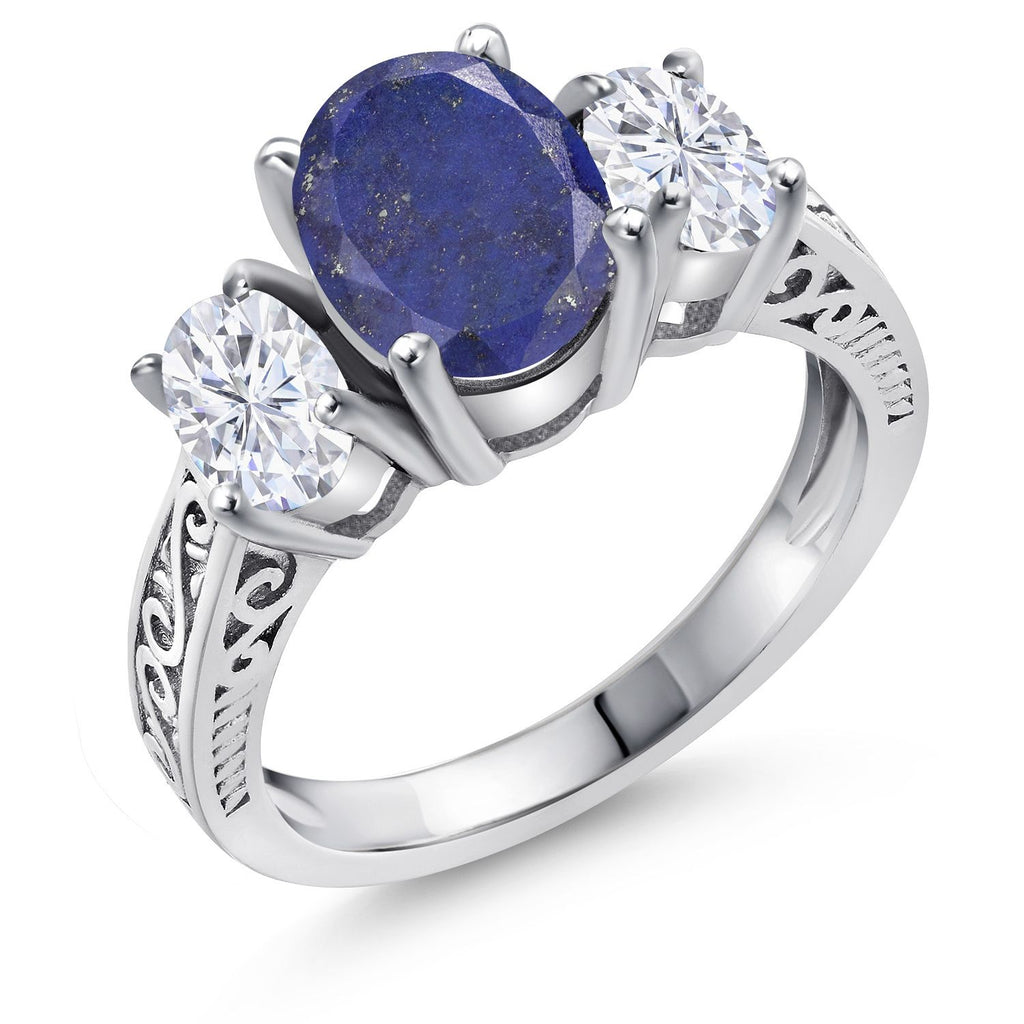 Blue Lapis_7_Ring in 925 Sterling Silver
