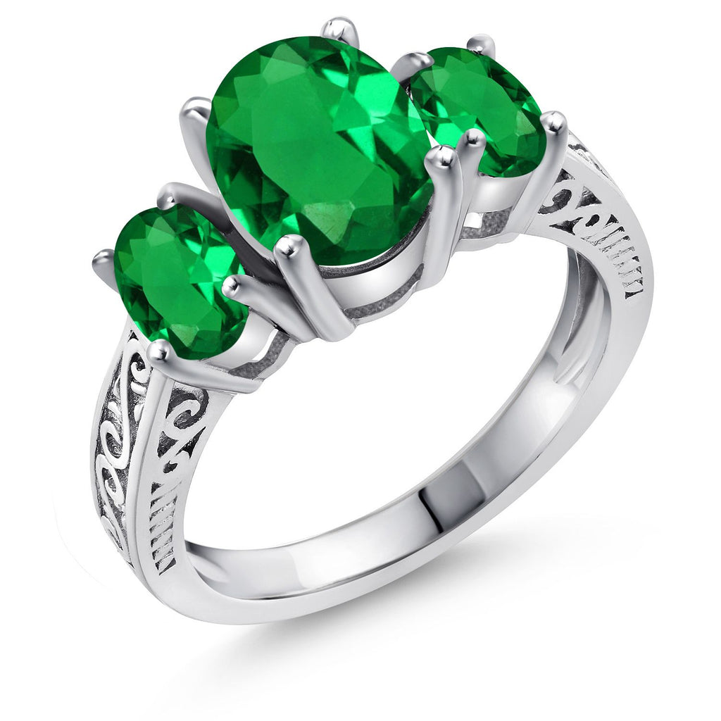 Nano Emerald - May_9_Ring in 925 Sterling Silver