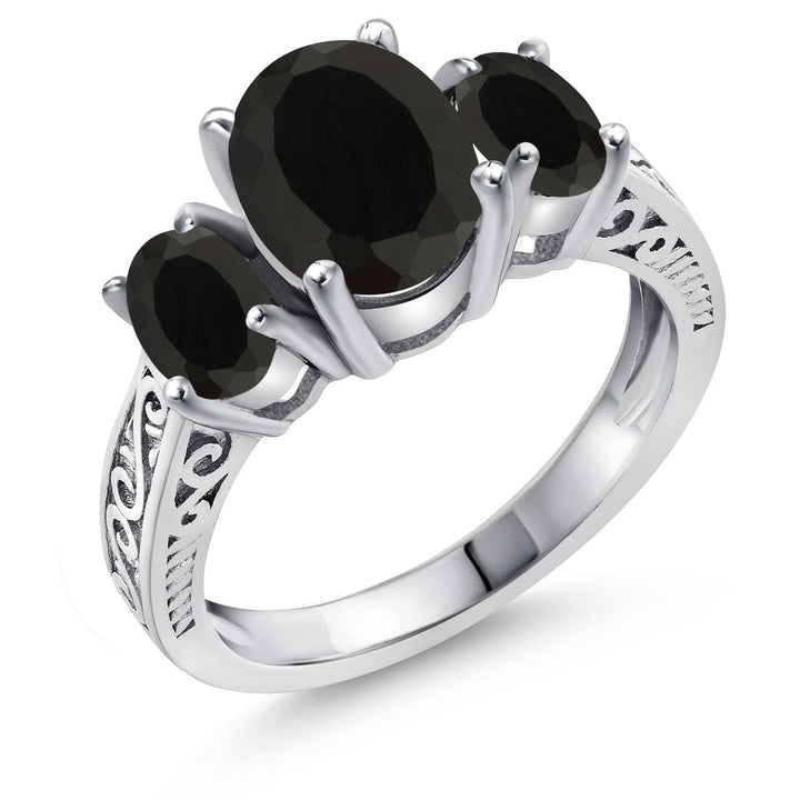 Onyx_6_Ring in 925 Sterling Silver
