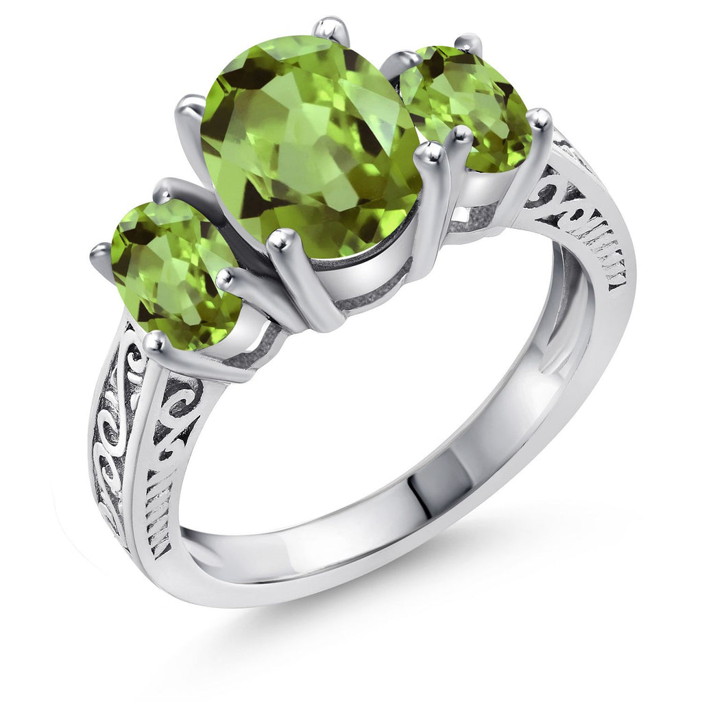 Peridot - August_6_Ring in 925 Sterling Silver