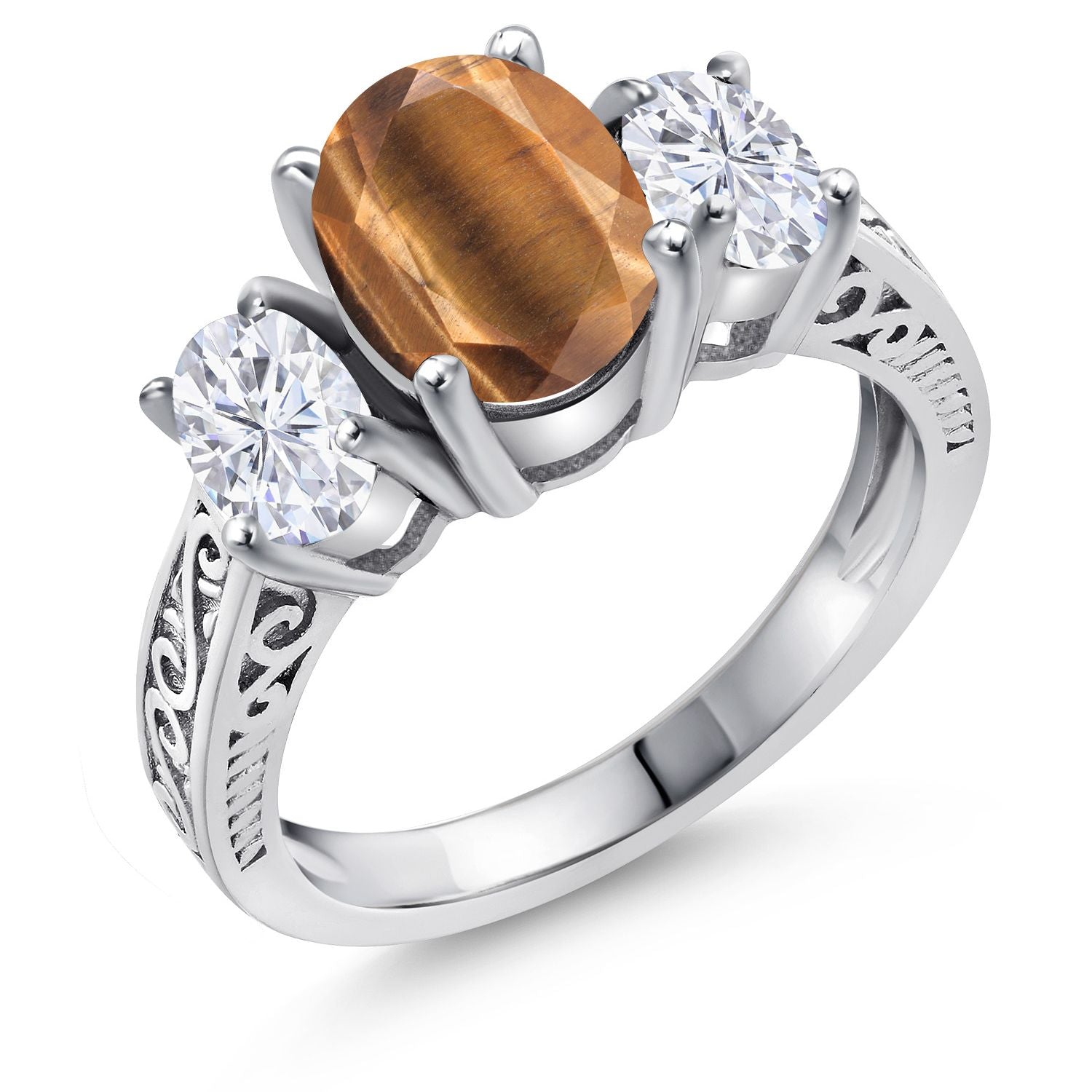Brown Tiger Eye_8_Ring in 925 Sterling Silver