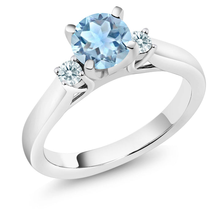 Aquamarine - March_5_Ring in 925 Sterling Silver