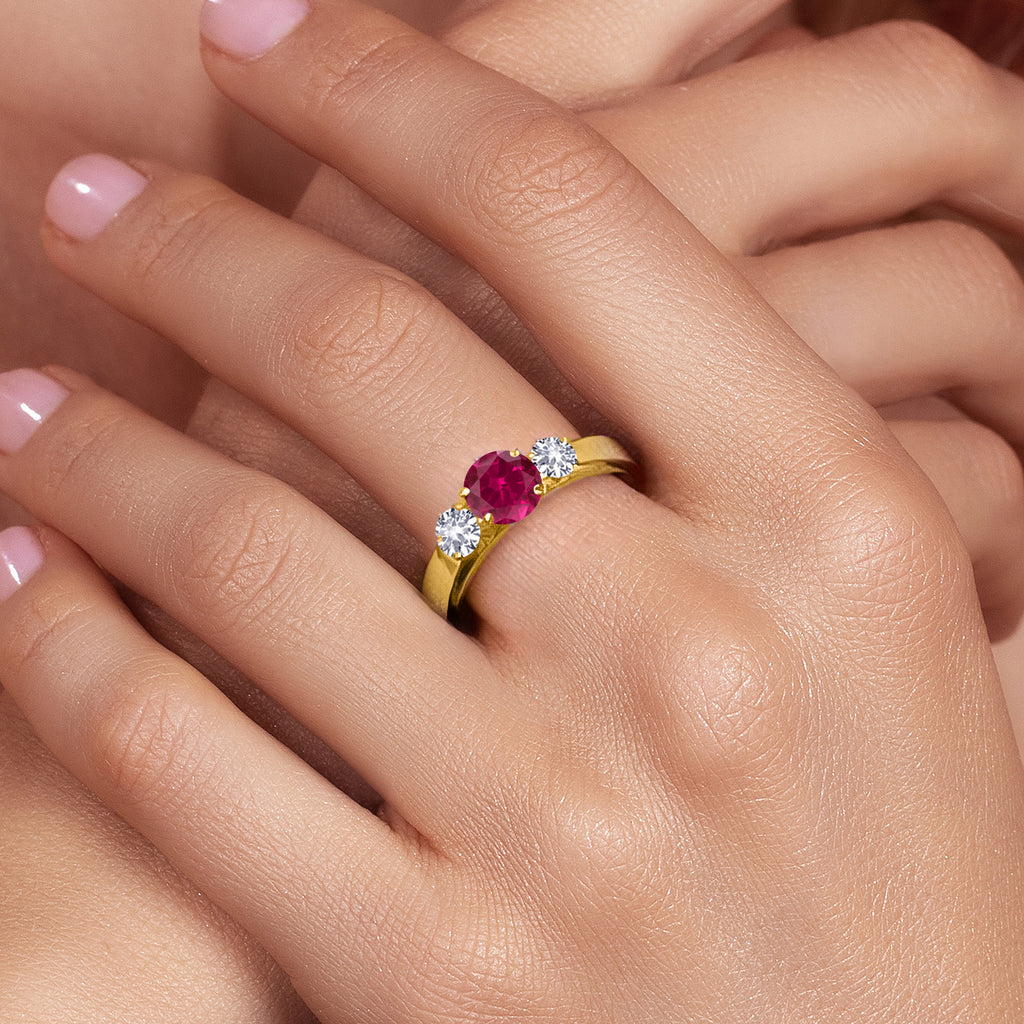 Ring in 925 Yellow Gold Plated Silver