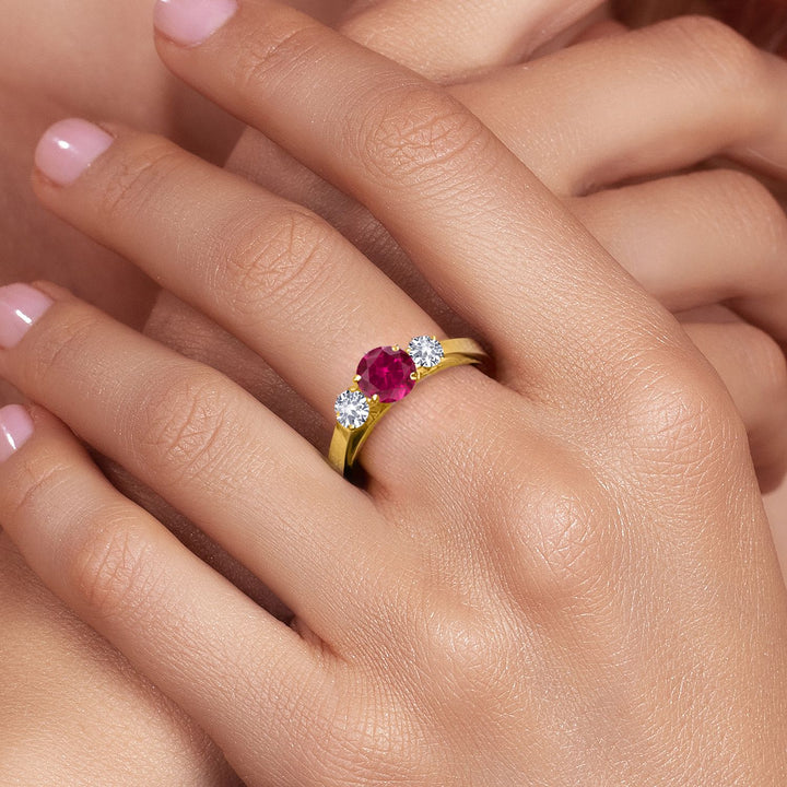 Ring in 925 Yellow Gold Plated Silver
