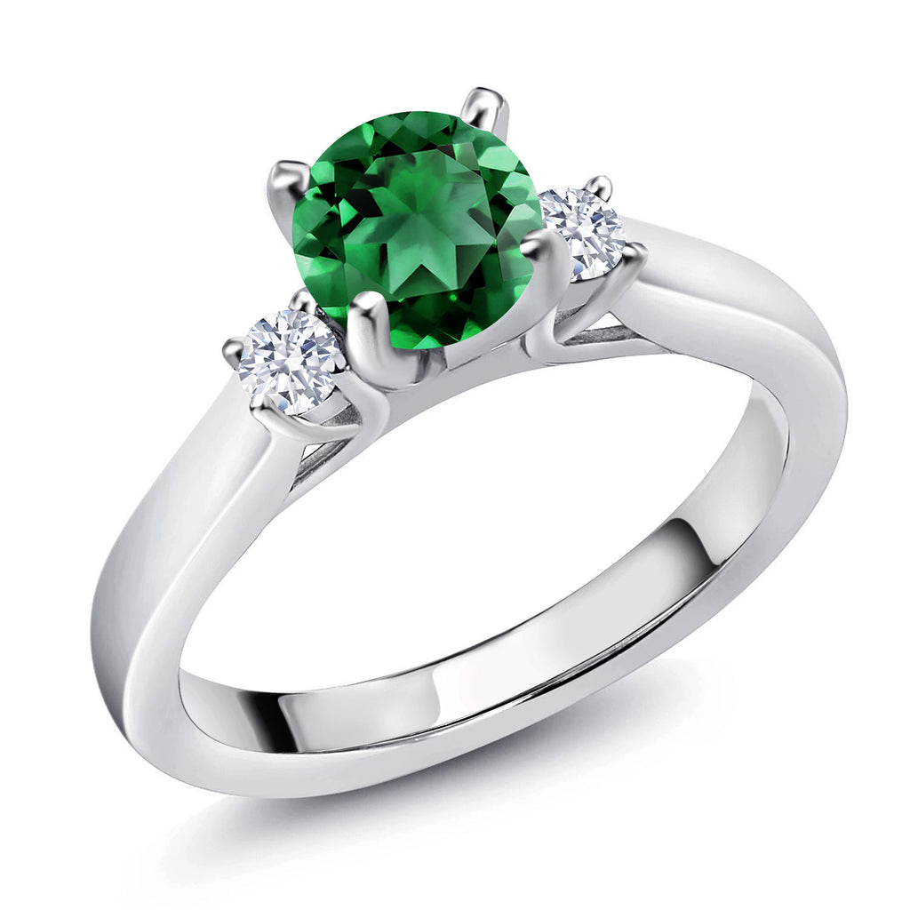 Nano Emerald - May_8_Ring in 925 Sterling Silver