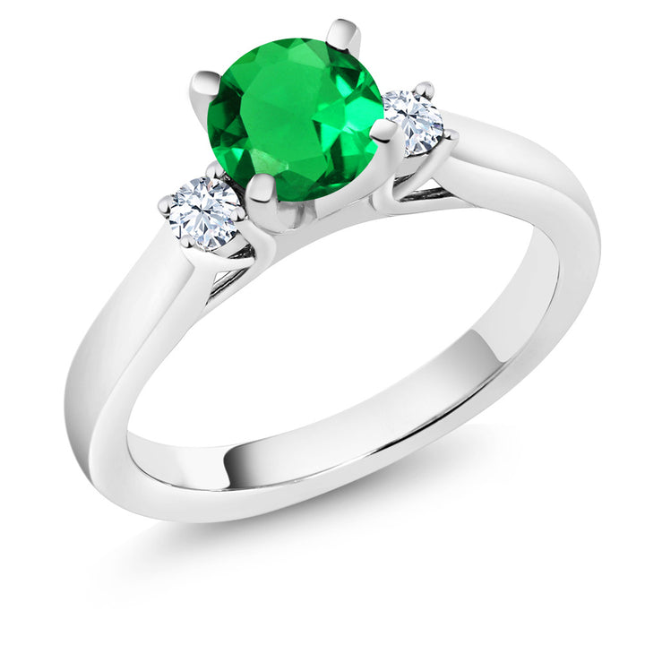Nano Emerald - May_5_Ring in 925 Sterling Silver