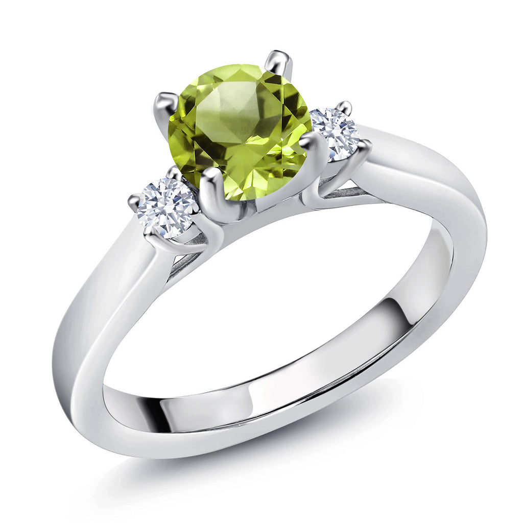 Peridot - August_8_Ring in 925 Sterling Silver