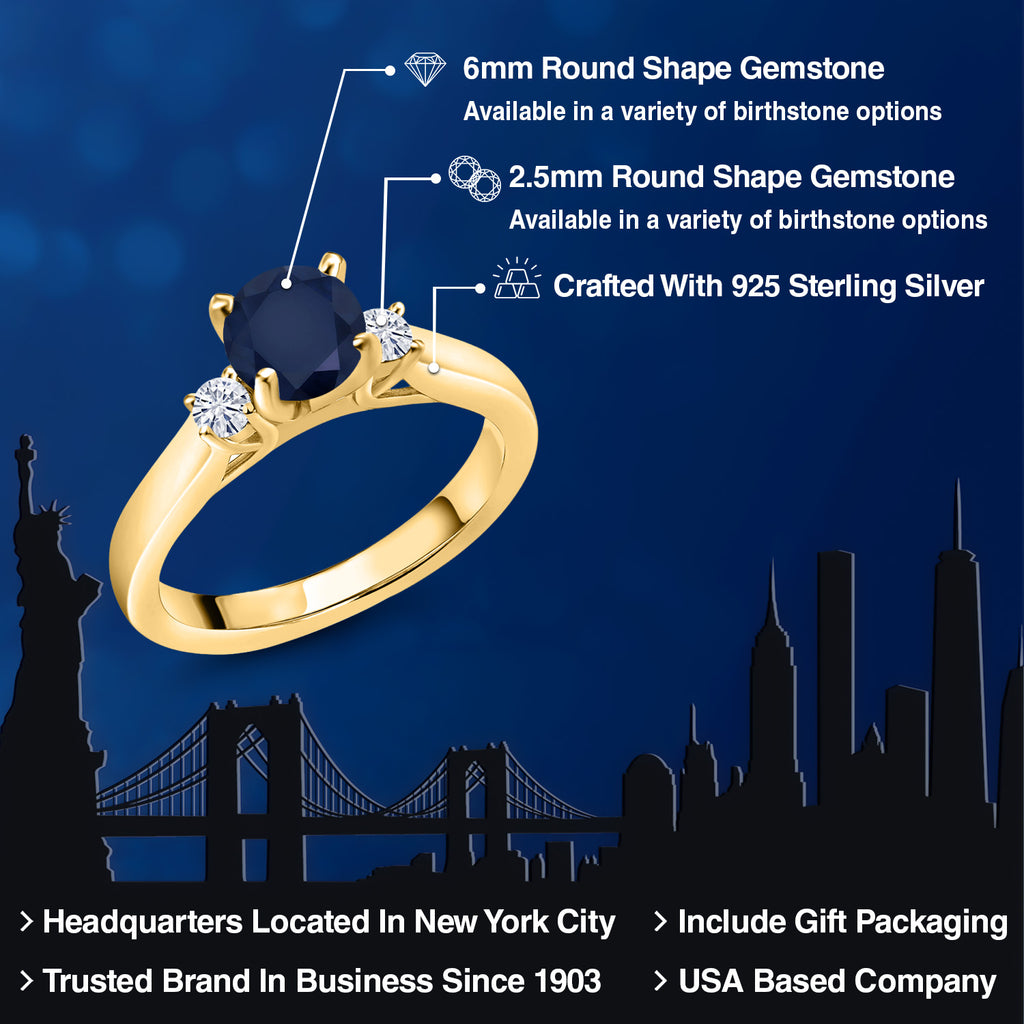 Ring in 925 Yellow Gold Plated Silver