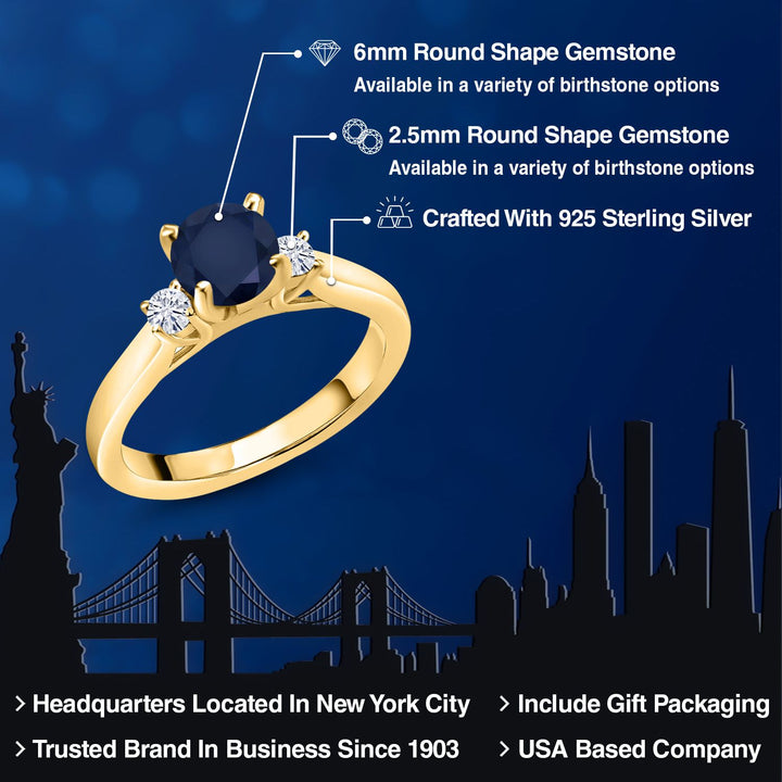 Ring in 925 Yellow Gold Plated Silver