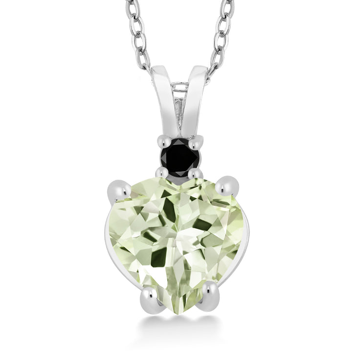 Prasiolite_14K White Gold_Pendant in 14K White Gold