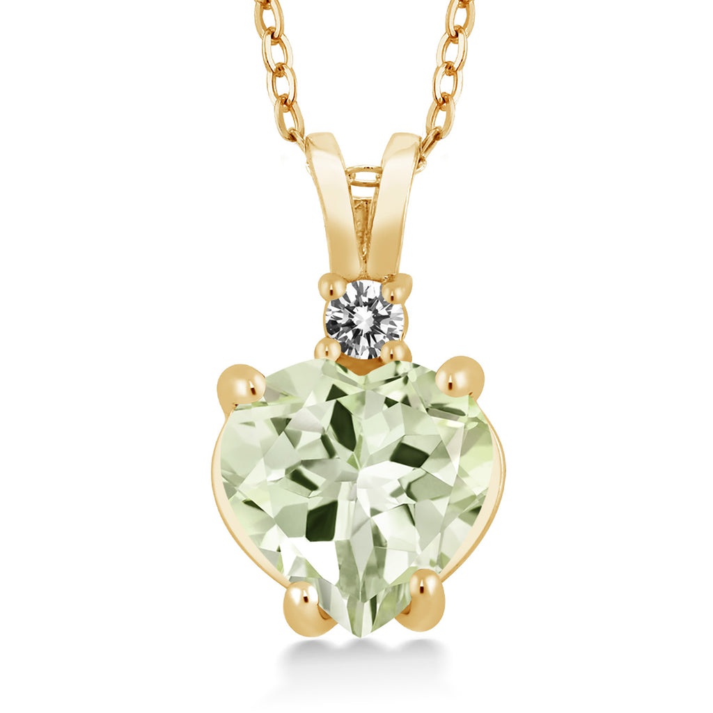 Prasiolite_14K Yellow Gold_Pendant in 14K Yellow Gold