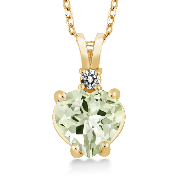 Prasiolite_14K Yellow Gold_Pendant in 14K Yellow Gold