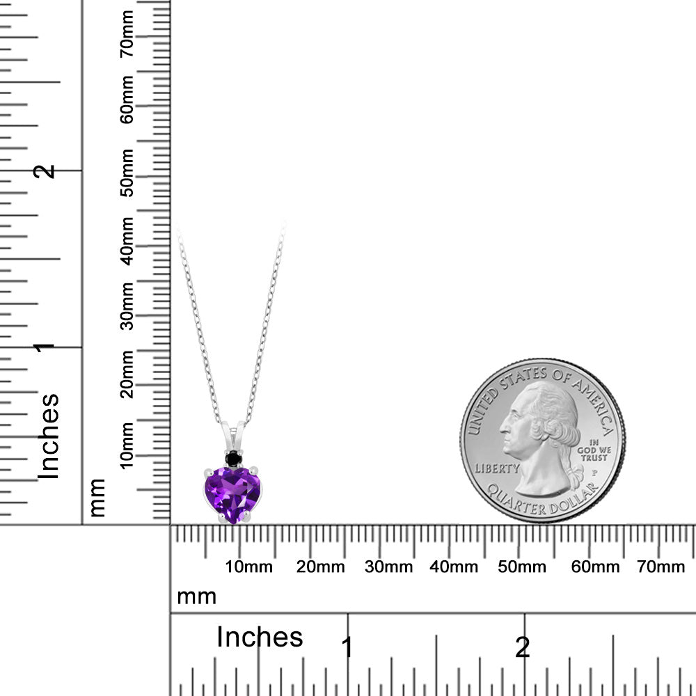 Purple and Black_14K White Gold_Pendant in 14K White Gold