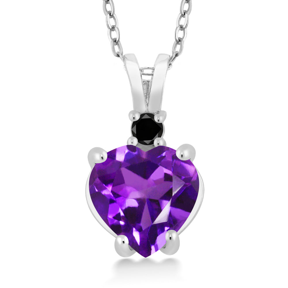 Amethyst_14K White Gold_Pendant in 14K White Gold