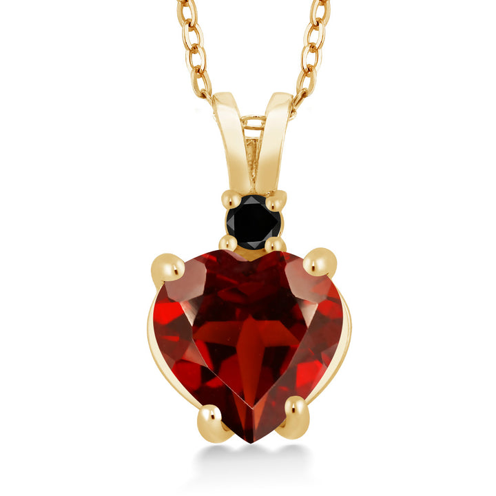 Garnet_14K Yellow Gold_Pendant in 14K Yellow Gold