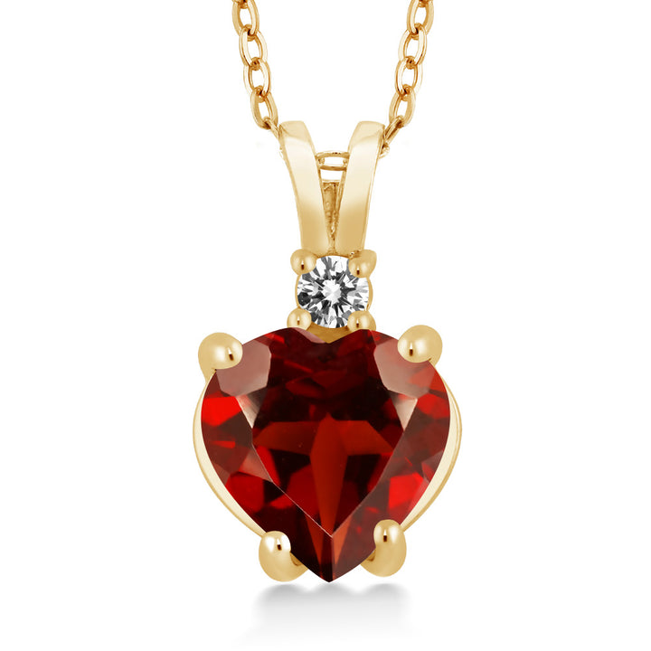 Garnet_14K Yellow Gold_Pendant in 14K Yellow Gold