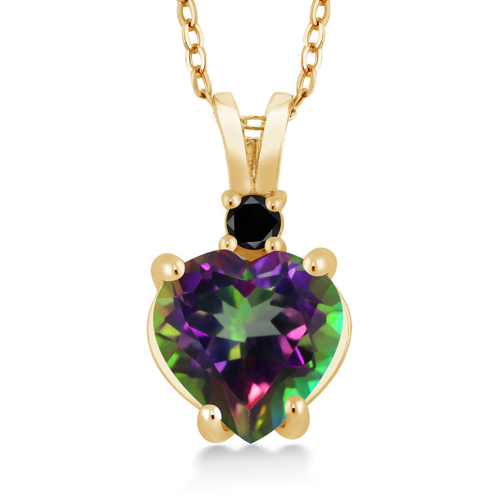 Green Mystic Topaz_14K Yellow Gold_Pendant in 14K Yellow Gold