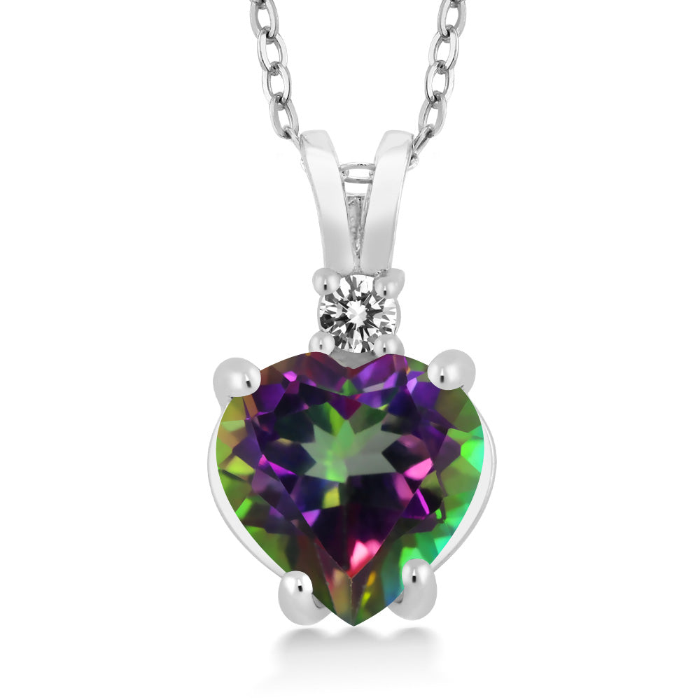 Green Mystic Topaz_14K White Gold_Pendant in 14K White Gold