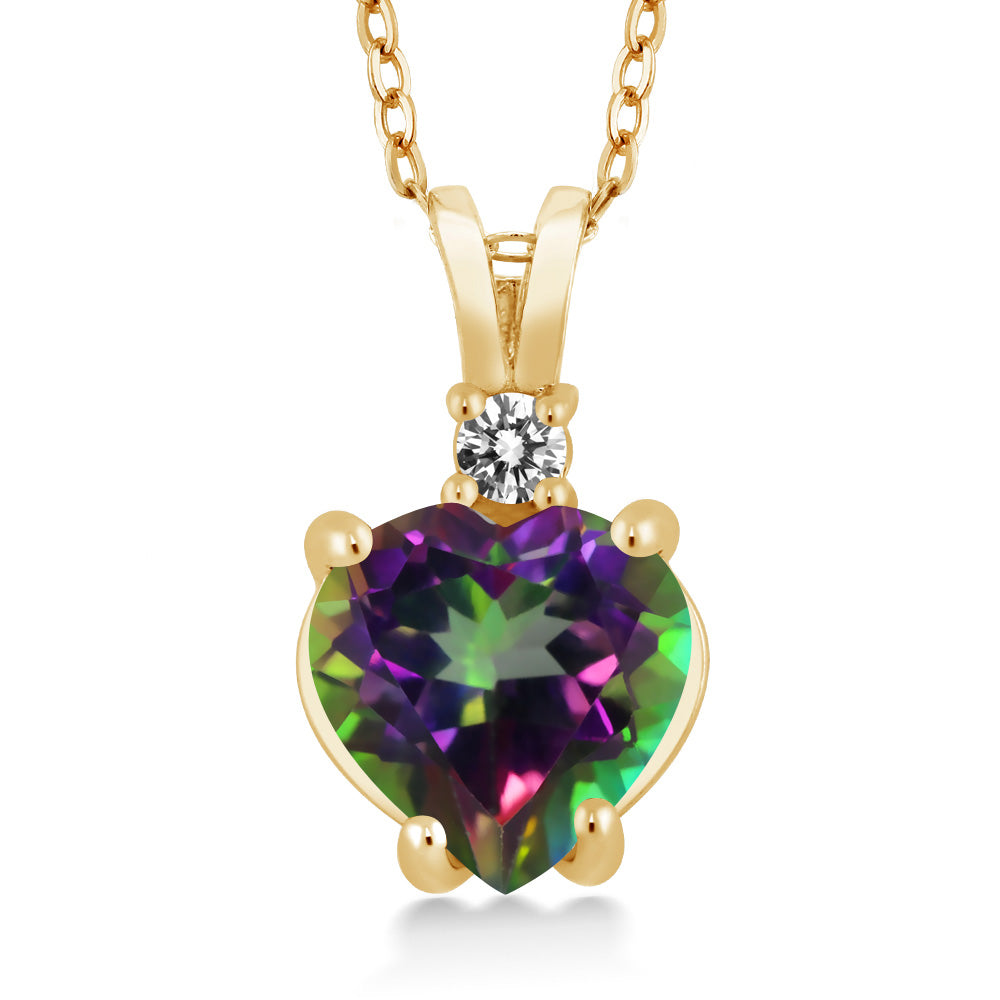 Green Mystic Topaz_14K Yellow Gold_Pendant in 14K Yellow Gold